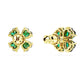 Swarovski Idyllia Green Clover Gold‑Tone Plated Stud Earrings