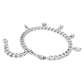 Elegant Imber Mixed Cut Crystal Bracelet, White Rhodium Plated, Chunky Chain Style
