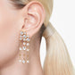 Swarovski Imber Round Cut Chandelier Drop Earrings White Gold-tone