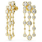 Swarovski Imber Round Cut Chandelier Drop Earrings White Gold-tone