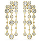 Swarovski Imber Round Cut Chandelier Drop Earrings White Gold-tone