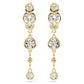 Swarovski Imber White Mixed-Metal Drop Earrings with Crystal Accents