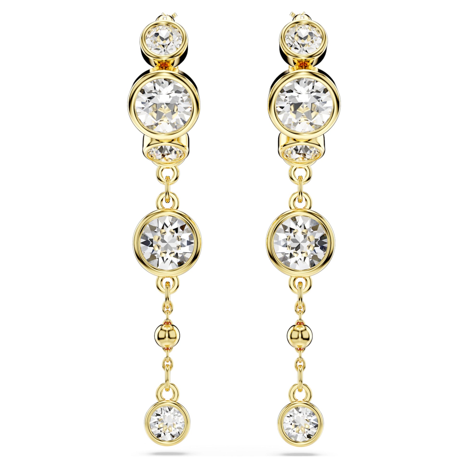 Swarovski Imber White Mixed-Metal Drop Earrings with Crystal Accents