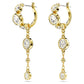 Swarovski Imber White Mixed-Metal Drop Earrings with Crystal Accents
