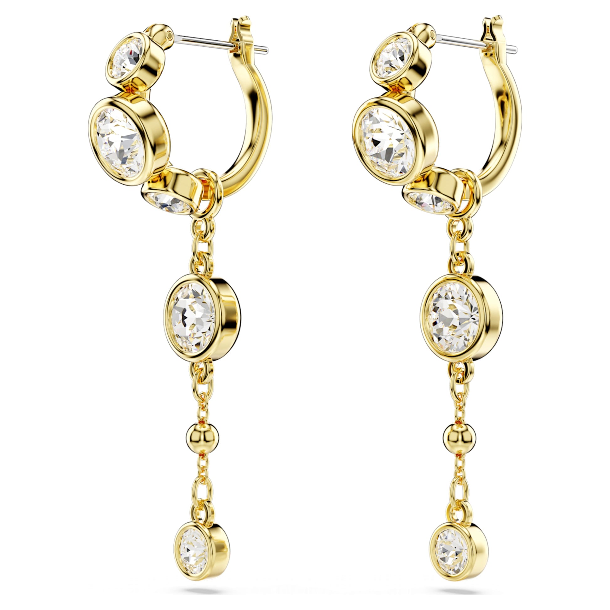 Swarovski Imber White Mixed-Metal Drop Earrings with Crystal Accents