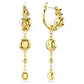 Swarovski Imber White Mixed-Metal Drop Earrings with Crystal Accents