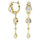 Swarovski Imber White Mixed-Metal Drop Earrings with Crystal Accents