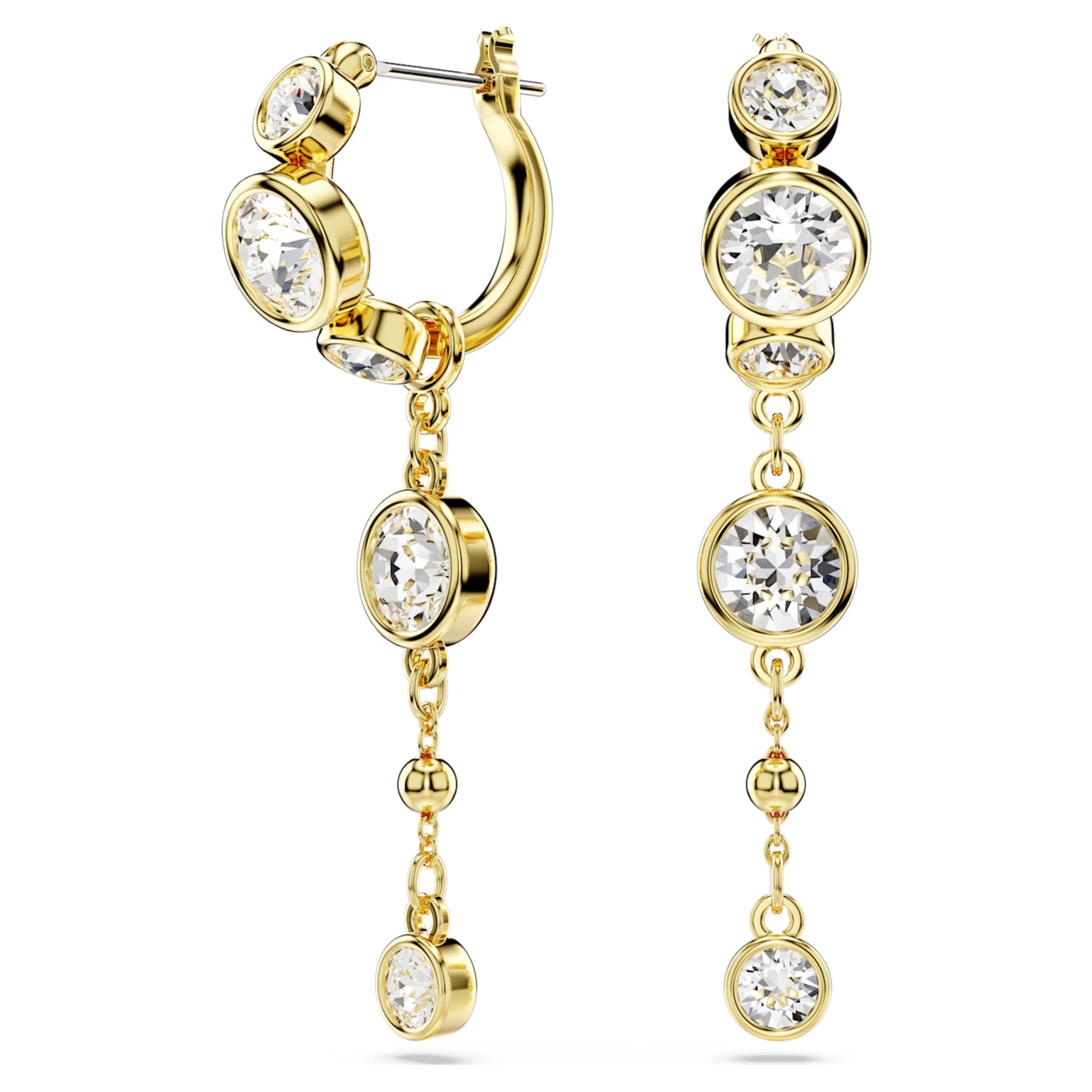 Swarovski Imber White Mixed-Metal Drop Earrings with Crystal Accents