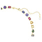 Vibrant Swarovski Imber Multicolored Zirconia Necklace, Gold-Tone Plated, Mixed Cuts, Elegant Design