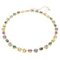 Vibrant Swarovski Imber Multicolored Zirconia Necklace, Gold-Tone Plated, Mixed Cuts, Elegant Design