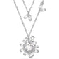 Swarovski Gema Collection Mixed Crystal Flower Layered Necklace, Rhodium Plated