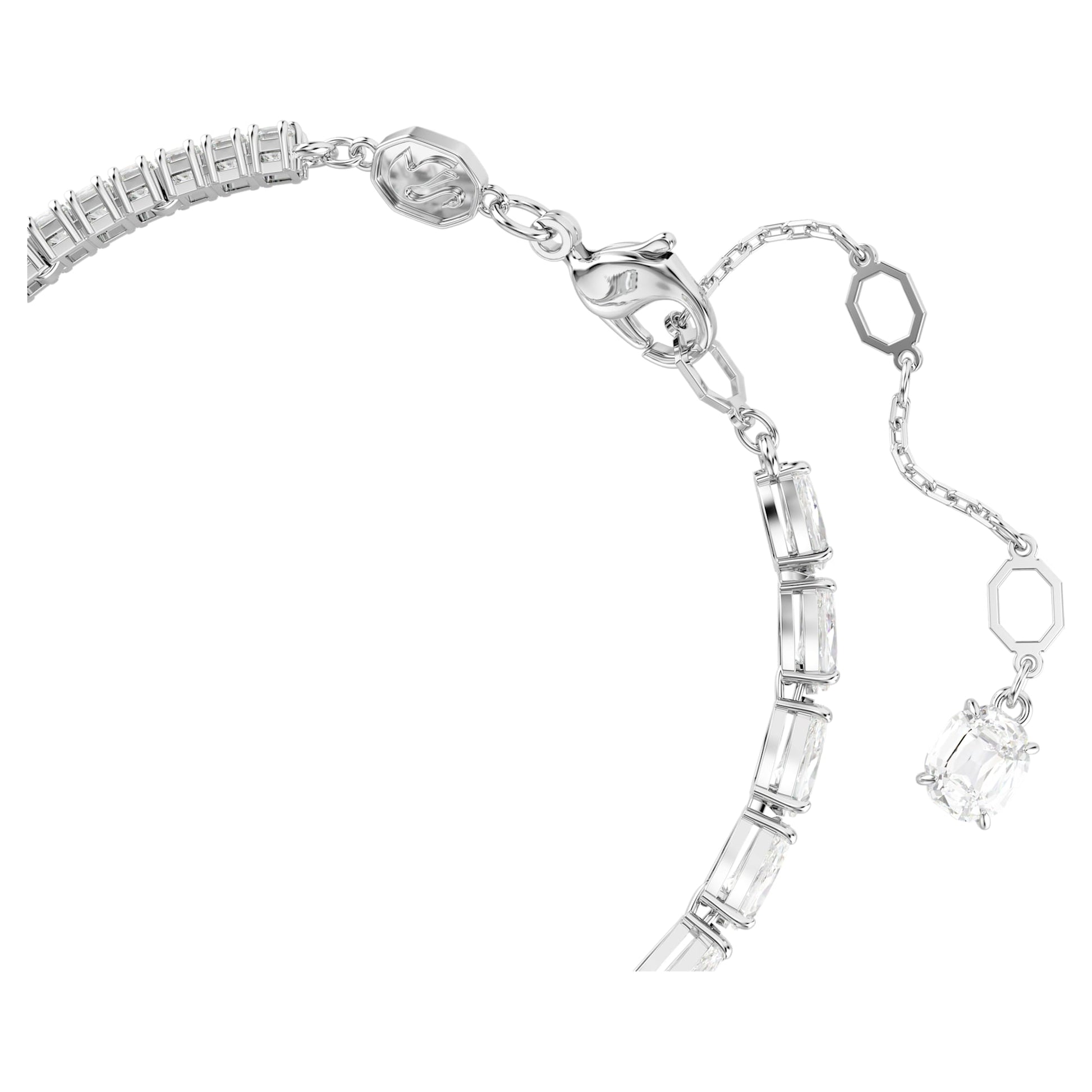 Swarovski Matrix White Rhodium Plated Bracelet with Mixed Cut Crystals