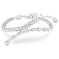 Swarovski Matrix White Rhodium Plated Bracelet with Mixed Cut Crystals