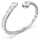 Swarovski Matrix Crystal Cuff Bangle with White Rhodium Plating