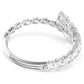 Swarovski Matrix Crystal Cuff Bangle with White Rhodium Plating
