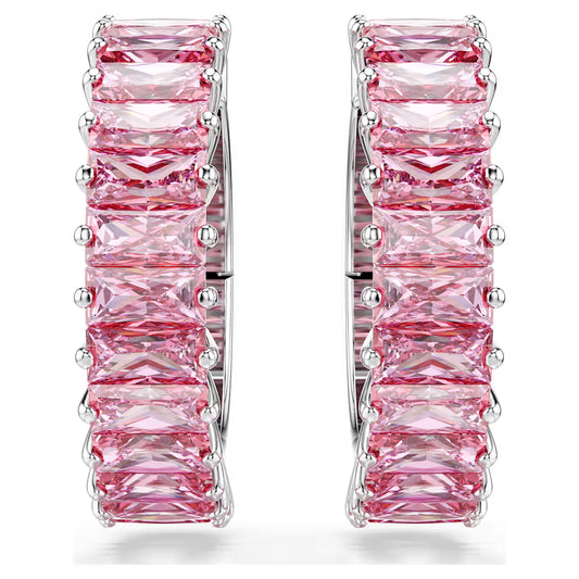 Swarovski Matrix Pink Baguette Earrings