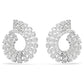 Swarovski Matrix Rhodium-Plated Hoop Earrings with Mixed Round-Cut Zirconia