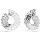 Swarovski Matrix Rhodium-Plated Hoop Earrings with Mixed Round-Cut Zirconia