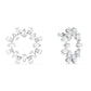Elegant Swarovski Matrix Pear Cut White Crystal Rhodium-Plated Hoop Earrings