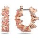 Swarovski Small Pink Triangle Hoop Earrings