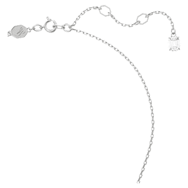 Swarovski Matrix Rhodium Plated Heart Pendant Necklace with Mixed Cut Crystals