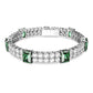 SWAROVSKI Matrix Green Rhodium Tennis Bracelet with Double Crystals
