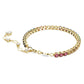Swarovski Matrix Tennis Bracelet, Round Cut, Multicolor Crystals, Gold-Tone Plated