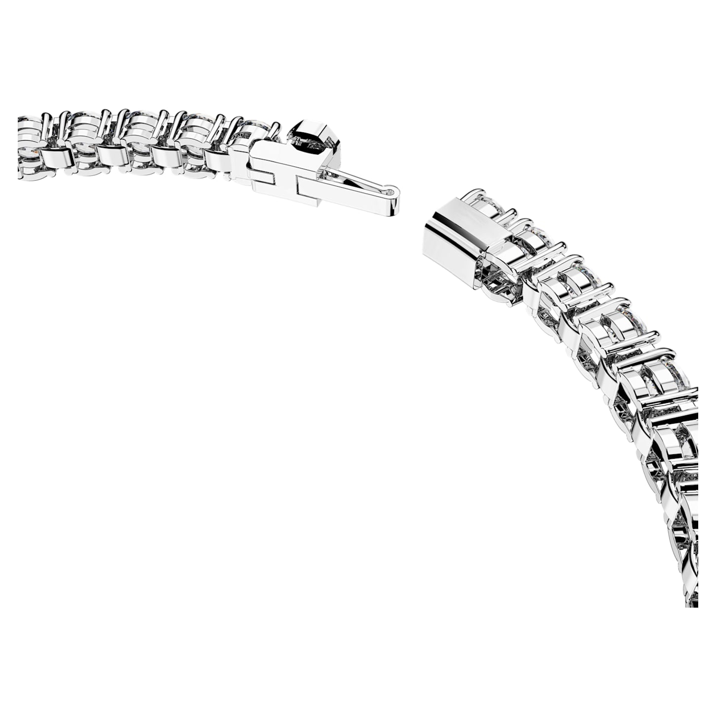 Swarovski Matrix White Rhodium-Plated Round Cut Tennis Bracelet