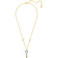 Swarovski Tarot Magic Key Necklace: Gold-Plated Crystal-Embellished Delicate Layering Pendant