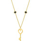 Swarovski Tarot Magic Key Necklace: Gold-Plated Crystal-Embellished Delicate Layering Pendant