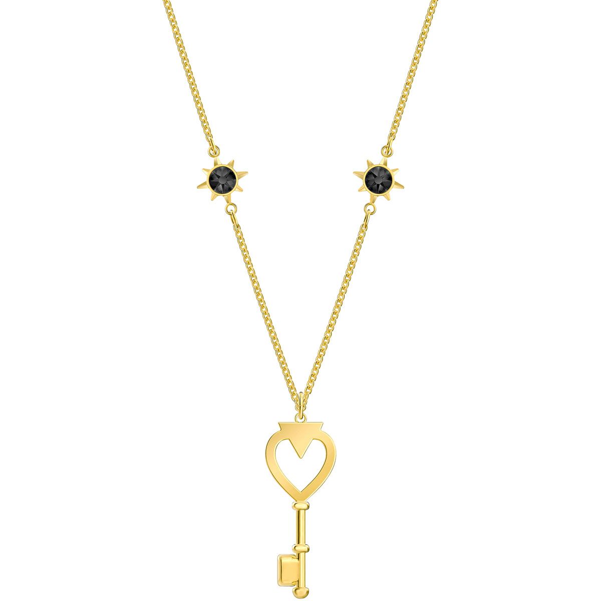 Swarovski Tarot Magic Key Necklace: Gold-Plated Crystal-Embellished Delicate Layering Pendant