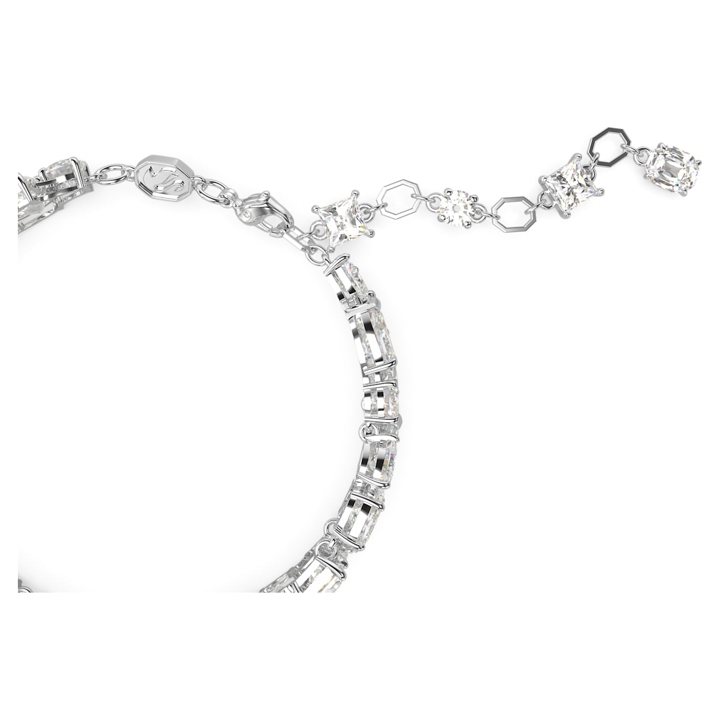 Swarovski Mesmera Double-Row White Rhodium-Plated Bracelet with Zirconia