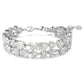 Swarovski Mesmera Double-Row White Rhodium-Plated Bracelet with Zirconia