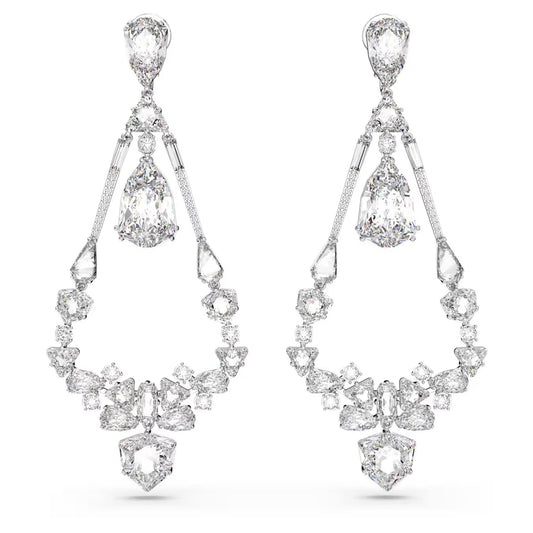 Swarovski  Mesmera Long Chandelier Clip Earrings