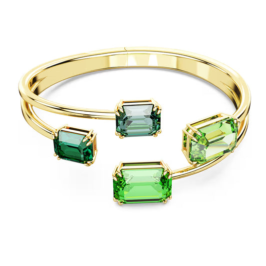 Swarovski Millenia Octagon Cut Green Crystal Bangle Bracelet