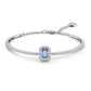 Swarovski Millenia Octagon Cut Pavé Blue Bangle Bracelet