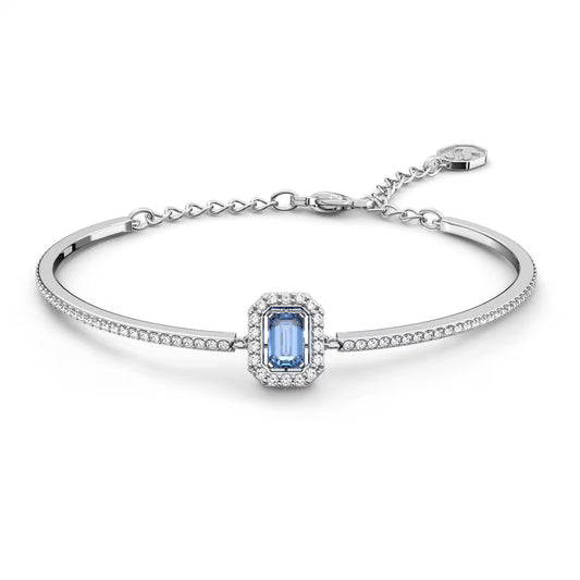 Swarovski Millenia Octagon Cut Pavé Blue Bangle Bracelet