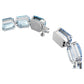 Swarovski Millenia Octagon Cut Blue Crystal Rhodium Plated Bracelet