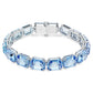 Swarovski Millenia Octagon Cut Blue Crystal Rhodium Plated Bracelet