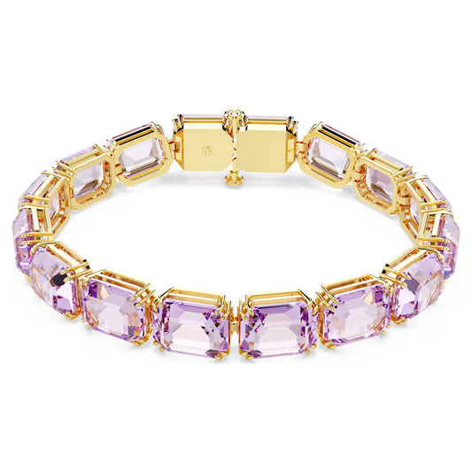 Swarovski Millenia Octagon Cut Purple Crystal Tennis Bracelet