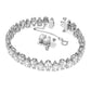 Swarovski Millenia Pear-Cut White Rhodium-Plated Luxury Articulated Bracelet