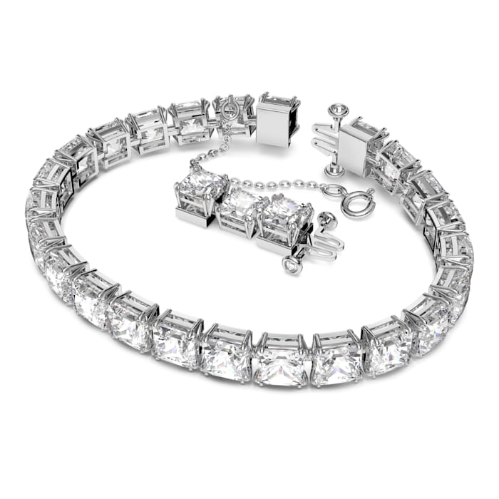 Swarovski Millenia Square-Cut White Rhodium Plated Articulated Bracelet