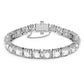 Swarovski Millenia Square-Cut White Rhodium Plated Articulated Bracelet