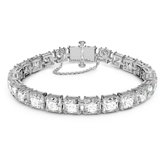 Swarovski Millenia Square-Cut White Rhodium Plated Articulated Bracelet
