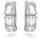 Swarovski Millenia Square-Cut White Rhodium Clip Earrings – Elegant Sparkle