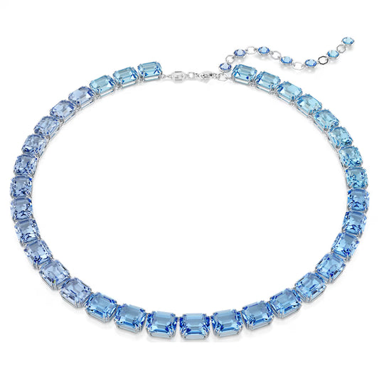 Swarovski Millenia Blue Octagon Cut Crystal Necklace