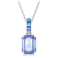 Swarovski Millenia Blue Octagon Crystal Pendant Necklace