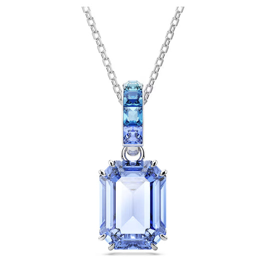 Swarovski Millenia Blue Octagon Crystal Pendant Necklace