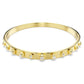 Numina Gold-Tone Plated White Swarovski Bangle with Mixed Round Crystals