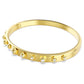 Numina Gold-Tone Plated White Swarovski Bangle with Mixed Round Crystals
